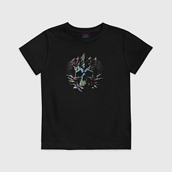Футболка хлопковая детская Mindbender mountains skull, цвет: черный
