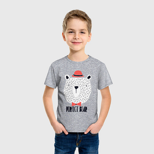 Детская футболка Идеальный медведь / Меланж – фото 3