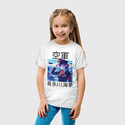 Футболка хлопковая детская Marin Kitagawa - air forces, цвет: белый — фото 2