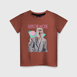 Футболка хлопковая детская Depeche Mode 80s Dave, цвет: кирпичный