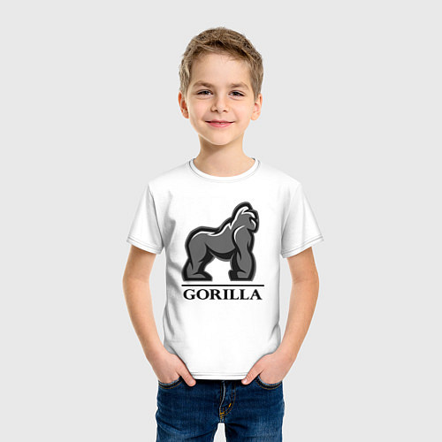 Детская футболка Горилла / Белый – фото 3