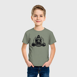 Футболка хлопковая детская Горилла - тренируйся как зверь, цвет: авокадо — фото 2