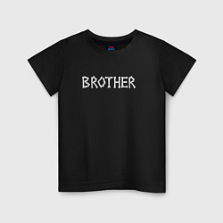 Футболка хлопковая детская Brother - Halloween, цвет: черный