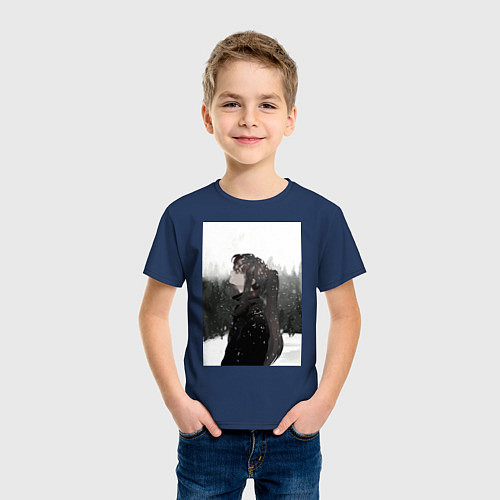 Детская футболка Башня Бога Баам / Тёмно-синий – фото 3