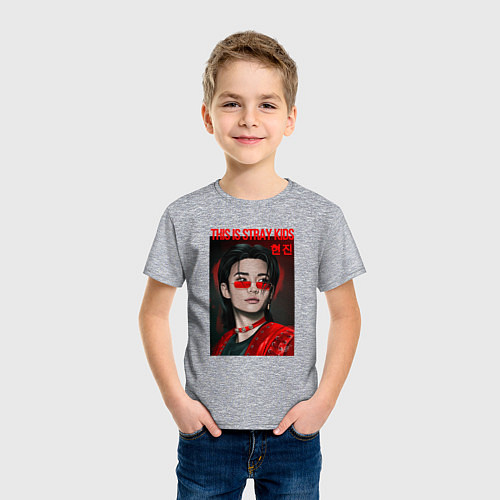 Детская футболка Фанарт Stray kids Хенджин / Меланж – фото 3