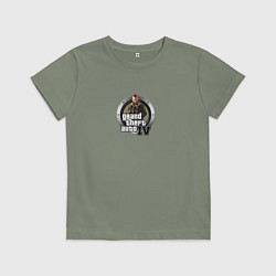 Футболка хлопковая детская Grand Theft Auto 4, цвет: авокадо