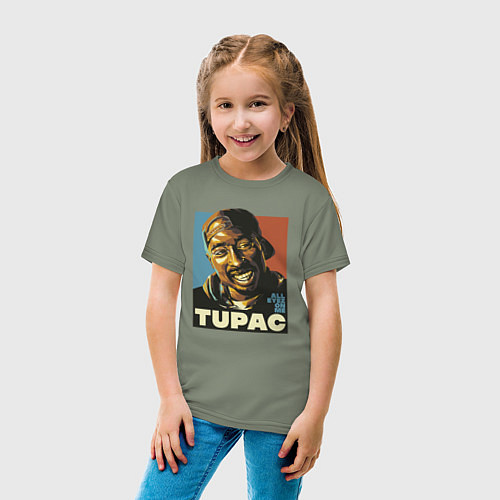 Детская футболка Tupac - all eyez on me / Авокадо – фото 4