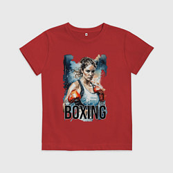 Футболка хлопковая детская Искусство боя, цвет: красный