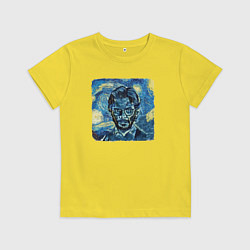 Футболка хлопковая детская Профессор на картине Ван Гога, цвет: желтый