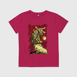 Футболка хлопковая детская Limp Bizkit skull, цвет: маджента