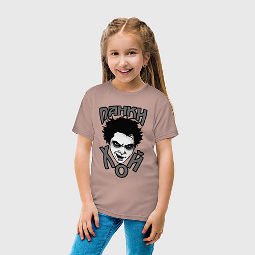 Детская футболка Король и Шут - голова горшка / Пыльно-розовый – фото 4