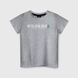 Футболка хлопковая детская Metal gear solid 3 Snake eater logo, цвет: меланж