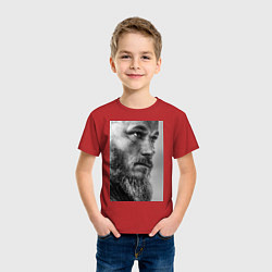 Футболка хлопковая детская Рагнар: воин севера, цвет: красный — фото 2