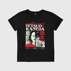 Футболка хлопковая детская Акира Тетсуо Канеда, цвет: черный