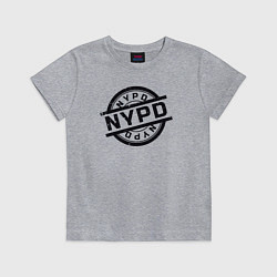 Футболка хлопковая детская New York police, цвет: меланж