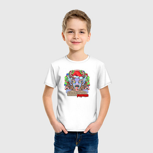 Детская футболка Крампус рождественский монстр / Белый – фото 3