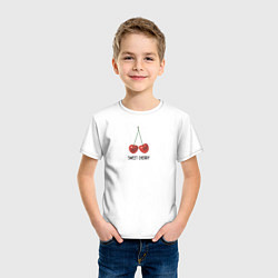 Футболка хлопковая детская Sweet сherry, цвет: белый — фото 2