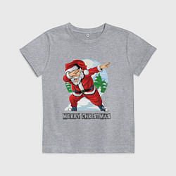 Футболка хлопковая детская Dab Santa, цвет: меланж