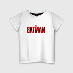 Футболка хлопковая детская The Batman, цвет: белый
