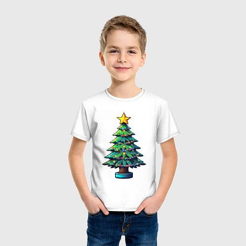 Детская футболка Ёлочка, зажгись / Белый – фото 3