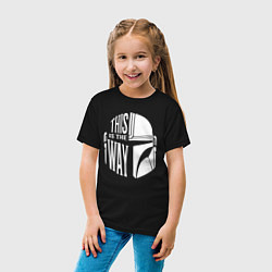 Футболка хлопковая детская This is the way helmet The mandolorian, цвет: черный — фото 2