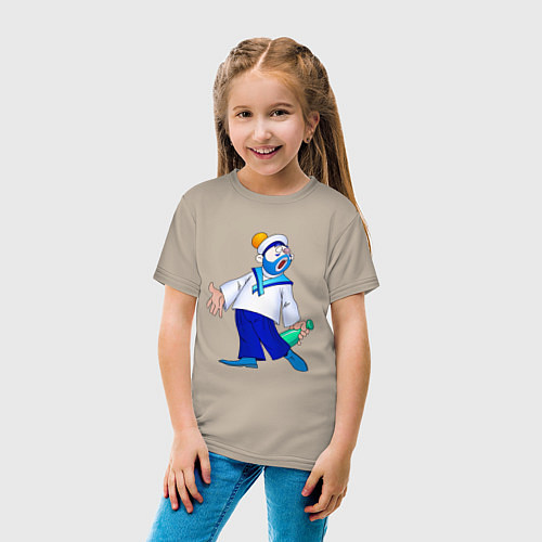 Детская футболка Морячок / Миндальный – фото 4