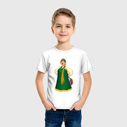 Футболка хлопковая детская Баба, цвет: белый — фото 2