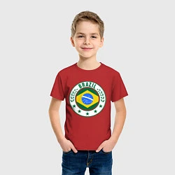 Футболка хлопковая детская Brazil 2014, цвет: красный — фото 2