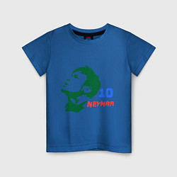 Футболка хлопковая детская Neymar 10, цвет: синий