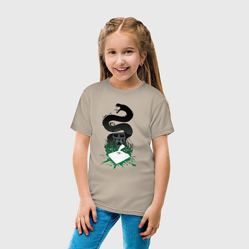 Детская футболка Дневник Тома Реддла - Гарри Поттер / Миндальный – фото 4