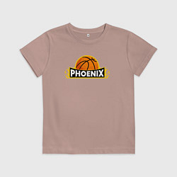 Футболка хлопковая детская Phoenix NBA, цвет: пыльно-розовый