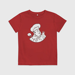 Футболка хлопковая детская Cool chef, цвет: красный
