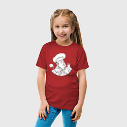 Футболка хлопковая детская Cool chef, цвет: красный — фото 2