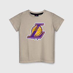 Футболка хлопковая детская Lakers team, цвет: миндальный