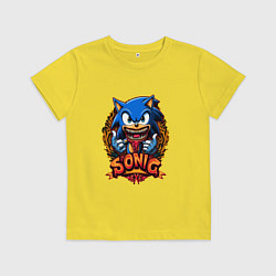 Футболка хлопковая детская Sonicexe, цвет: желтый