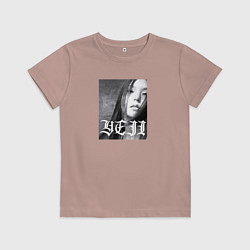 Футболка хлопковая детская Yeji idol, цвет: пыльно-розовый