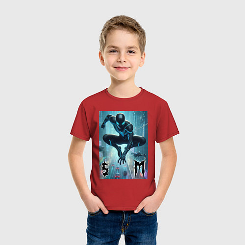 Детская футболка Spider-man neon glow / Красный – фото 3