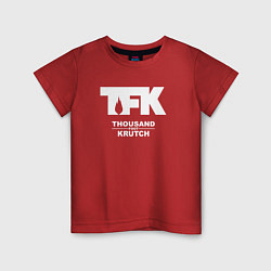 Футболка хлопковая детская Thousand Foot Krutch - logo, цвет: красный