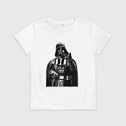 Футболка хлопковая детская Дарт Вейдер ситх, цвет: белый