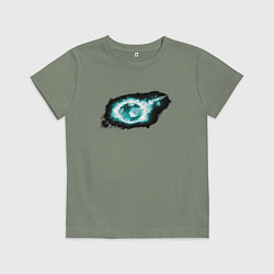 Футболка хлопковая детская Горящий мяч, цвет: авокадо
