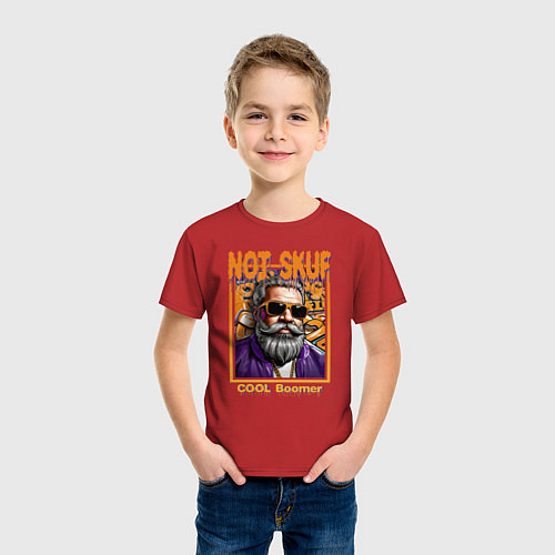 Детская футболка Не скуф а клевый бумер / Красный – фото 3