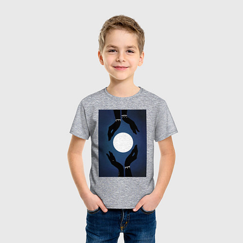 Детская футболка Moonlight in the night / Меланж – фото 3