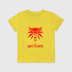 Футболка хлопковая детская The witcher games, цвет: желтый