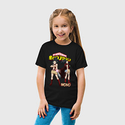 Футболка хлопковая детская Моя геройская академия Момо, цвет: черный — фото 2