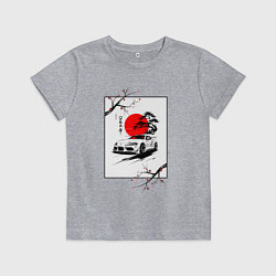 Футболка хлопковая детская Toyota Supra sakura, цвет: меланж