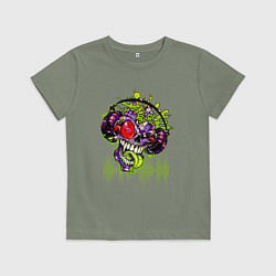 Футболка хлопковая детская DJ Zombie, цвет: авокадо