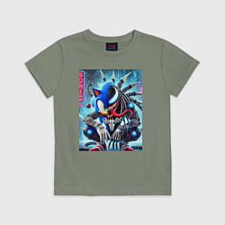 Футболка хлопковая детская Sonic-Venom - ai art fantasy, цвет: авокадо