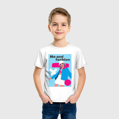 Детская футболка Я и мода pop art / Белый – фото 3
