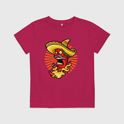 Футболка хлопковая детская Огненный перчик, цвет: маджента