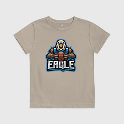 Футболка хлопковая детская Eagle basketball, цвет: миндальный